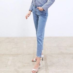 Zara high waisted mom fit jeans